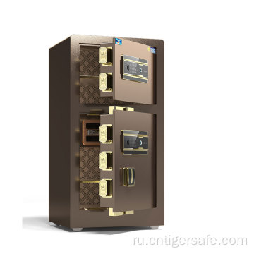 Tiger Safes 2-дверные коричневые 80 см высотой замок отпечатков пальцев